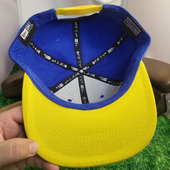 New Era 9fifty Hardwood Classics Golden State Warriors Snap Back Hat OSFM worn a - Picture 7 of 8